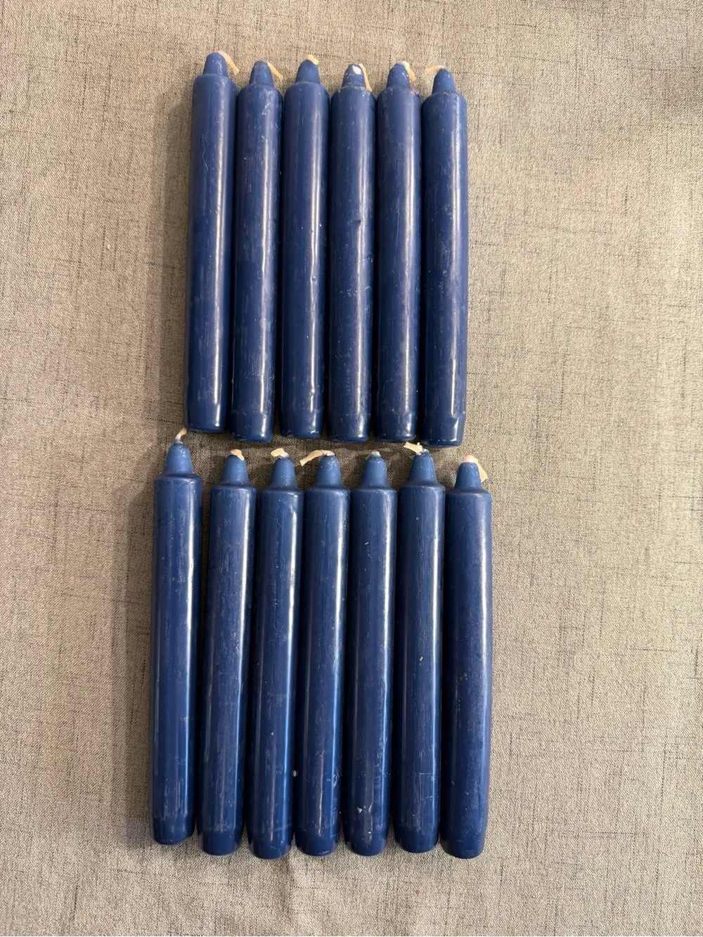 Set of 13 Taper Candles – 7 Inch Classic Blue Candles.‎ Vintage style.